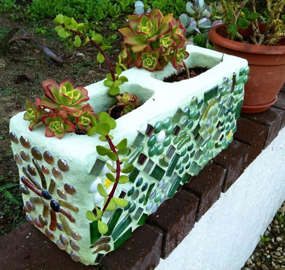 Painted Cinder Blocks Fun Garden Project for Kids